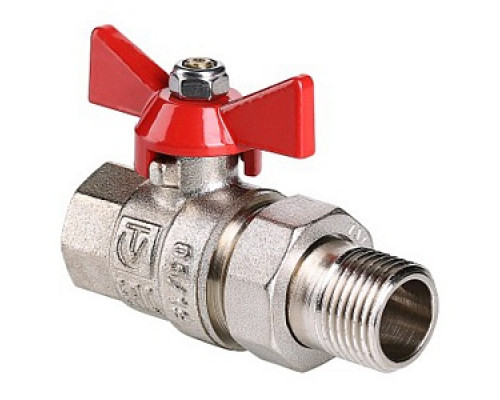 Кран шаровый Valtec 1/2" ВР-НР с полусгоном (американка) BASE VT.227.N.04 Краны шаровые латунные Valtec Краны шаровые латунные Запорная арматура Водоснабжение САНТЕХНИЧЕСКАЯ ГРУППА