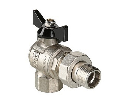 Кран шаровый Valtec 1/2" ВР-НР угловой с полусгоном (американка) PERFECT VT.328.N.04 Краны шаровые латунные Valtec Краны шаровые латунные Запорная арматура Водоснабжение САНТЕХНИЧЕСКАЯ ГРУППА