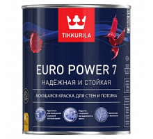 Краска водоэмульсионная EURO 7 POWER  матовая (база С), Tikkurila (0,9л)