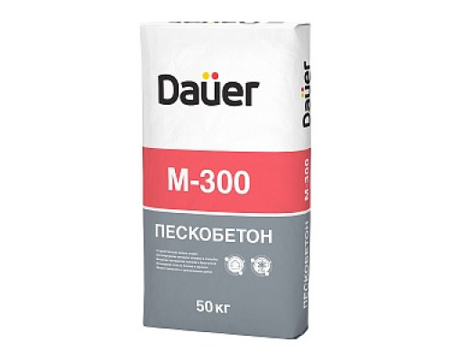 Пескобетон М-300, 50 кг, (40шт/под) Dauer Пескобетон М300 Цемент и смеси общестроительные Сухие смеси СТРОЙМАТЕРИАЛЫ