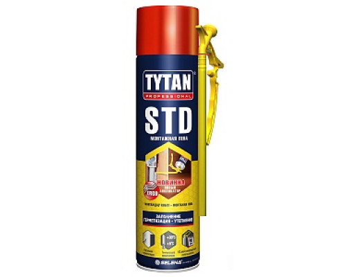 Пена монтажная бытовая "TYTAN Professional STD", летняя, 500 мл / 21345 Пена бытовая "TYTAN professional" Монтажная пена бытовая Пены монтажные Монтажные материалы СТРОЙМАТЕРИАЛЫ