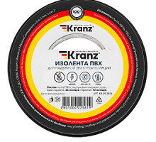 Изолента ПВХ KRANZ  15 мм х20 м, черная