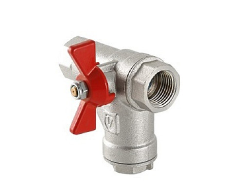 Кран шаровый Valtec 1/2" ВР-ВР со встроенным прямым фильтром, бабочка Base VT.294.N.04 Краны шаровые латунные Valtec Краны шаровые латунные Запорная арматура Водоснабжение САНТЕХНИЧЕСКАЯ ГРУППА