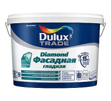 Краска для минеральных поверхностей DULUX DIAMOND ФАСАДНАЯ, матовая, база BW, 10л / 6631