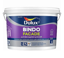 Краска для фасадов и цоколей с защитой от высолов DULUX BINDO FACADE, база BW, 9л / 23413