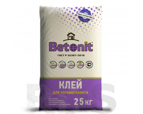 Клей для керамогранита BETONIT ГОСТ, 25 кг Клеи плиточные Клеевые составы Сухие смеси СТРОЙМАТЕРИАЛЫ