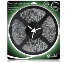 Лента Gauss Led SMD 14.4W 12V DC зеленый (5м)