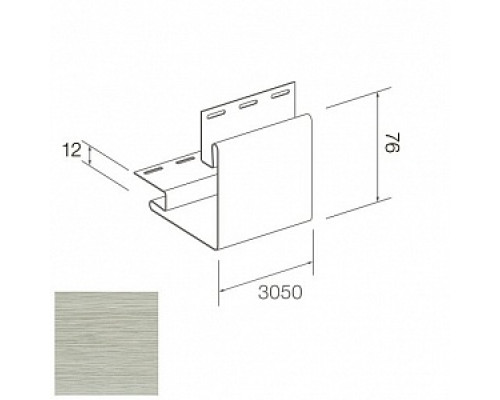 Угол наружный Ясень 3,05м Комплектующие к виниловому сайдингу Виниловый сайдинг Сайдинг Декоративно-отделочные материалы ОТДЕЛОЧНЫЕ МАТЕРИАЛЫ