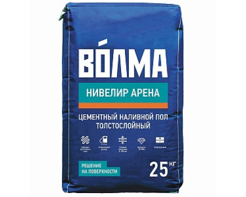 Наливной пол "ВОЛМА-Нивелир Арена", 25 кг Наливные полы Смеси для устройства полов Сухие смеси СТРОЙМАТЕРИАЛЫ