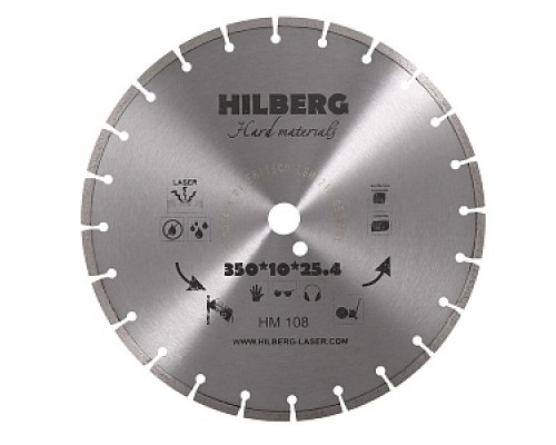 Диск отрезной, алмазный по бетону, Hard Materials Laser, "HILBERG" /HM108 Диски алмазные отрезные сегментные Диски алмазные отрезные Диски, круги, чашки Инструмент для резки и шлифования Расходные материалы ИНСТРУМЕНТЫ