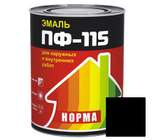 Эмаль черная 1.9 кг. ПФ-115 