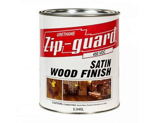 Лак для наружных и внутренних работ "ZIP-GUARD Wood Finish Satin" матовый, уретановый 0,946л/71104 Лаки паркетные Zip-Guard Лаки паркетные и мебельные Лаки Лакокрасочные материалы ОТДЕЛОЧНЫЕ МАТЕРИАЛЫ