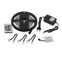 Светодиодная лента в комплекте с блоком питания ЭРА 5050kit-14,4-60-12-IP20-RGB-5m