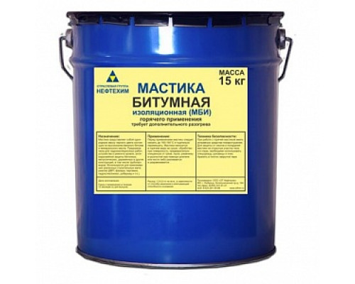 Мастика битумная "МБИ" изоляционная 15 кг/Нефтехим/ Мастики Мастики, праймеры Монтажные материалы СТРОЙМАТЕРИАЛЫ