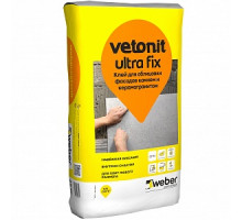 Клей для керамогранита, мрамора, гранита Weber.Vetonit Ultra Fix, серый (25кг)