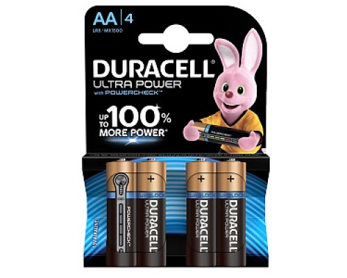 Батарейки "Duracell" Ultra Power АА, (4шт/уп) Аккумуляторы, батарейки Низковольтное оборудование Электрика ЭЛЕКТРИКА И ВЕНТИЛЯЦИЯ