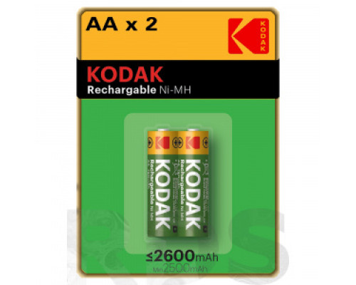 Аккумулятор AA (HR6) "Kodak", 2600mAh, 2шт/уп Аккумуляторы, батарейки Низковольтное оборудование Электрика ЭЛЕКТРИКА И ВЕНТИЛЯЦИЯ