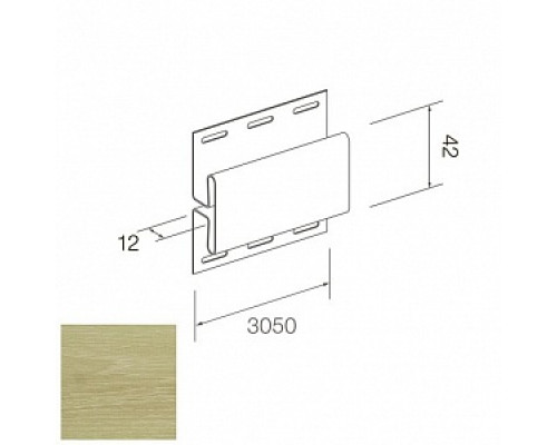 Планка соединительная Бук 3,05м Комплектующие к виниловому сайдингу Виниловый сайдинг Сайдинг Декоративно-отделочные материалы ОТДЕЛОЧНЫЕ МАТЕРИАЛЫ