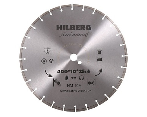 Диск отрезной, алмазный по бетону, Hard Materials Laser, "HILBERG" /HM109 Диски алмазные отрезные сегментные Диски алмазные отрезные Диски, круги, чашки Инструмент для резки и шлифования Расходные материалы ИНСТРУМЕНТЫ