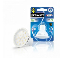 Лампа светодиодная ECOWATT MR16, 3,2Вт, нейтральный белый свет, GU10