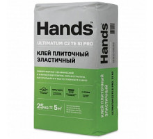 Клей плиточный эластичный Hands Ultimatum PRO (C2 TES1), 25 кг