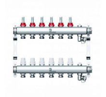 Коллектор 1'', в сборе на 6 выходов 3/4'' с расходомерами