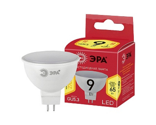 Лампа светодиодная Эра ECO LED MR16-9W-827-GU5.3 Лампы светодиодные точечные MR, PAR Лампы светодиодные Лампы, патроны Освещение Электрика ЭЛЕКТРИКА И ВЕНТИЛЯЦИЯ