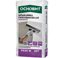 Шпатлёвка гипсовая белая ОСНОВИТ ЭКОНСИЛК PG35 W, 20кг