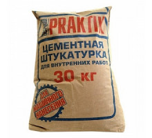 Штукатурка цементная для внутренних работ Praktik, 30кг