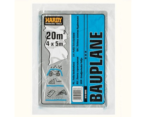 Защитная пленка 30 мкм "HARDY" LDPE 4м х 5м Пленка защитная Хозяйственные товары ИНСТРУМЕНТЫ