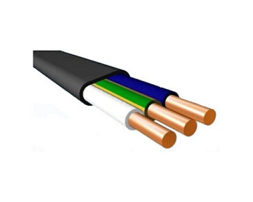 Кабель ВВГнг(А)-LS 3х2,5 плоский (ГОСТ) Кабель ВВГ (нг,-LS,-FRLS) Кабели и провода силовые для стационарной прокладки Кабельно-проводниковая продукция Электрика ЭЛЕКТРИКА И ВЕНТИЛЯЦИЯ