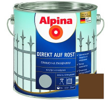 Эмаль Alpina DIREKT AUF ROST Rapsgelb, золото (RAL 1036), 2,5л