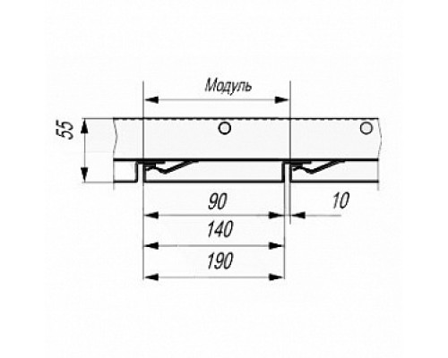 Гребенка ВТ-2-100 L=4.00 Фасадные гребенки Фасадные рейки, гребенки, уголки Подвесные потолки ОТДЕЛОЧНЫЕ МАТЕРИАЛЫ