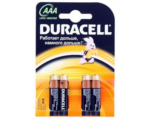 Батарейки "Duracell" basic LR03 ААА, (4шт/уп) Аккумуляторы, батарейки Низковольтное оборудование Электрика ЭЛЕКТРИКА И ВЕНТИЛЯЦИЯ