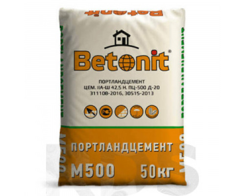 Цемент М500 Д20/ЦЕМ II А-И 42,5Н, 50 кг. (35 шт/под) КРЕП (BETONIT) Цемент Цемент и смеси общестроительные Сухие смеси СТРОЙМАТЕРИАЛЫ