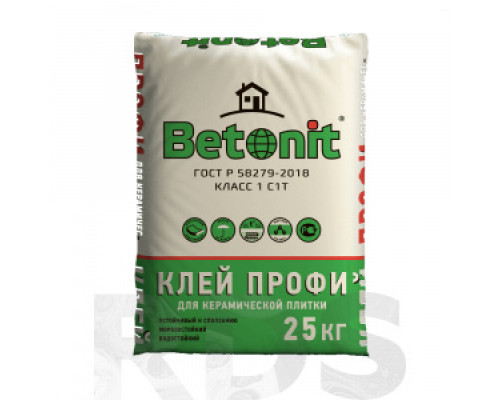 Клей плиточный BETONIT Профи ГОСТ, 25 кг Клеи плиточные Клеевые составы Сухие смеси СТРОЙМАТЕРИАЛЫ