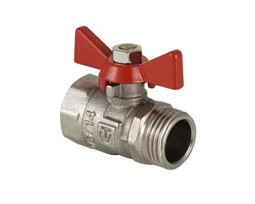 Кран шаровый Valtec 1/2" ВР-НР бабочка COMPACT VT.093.N.04 Краны шаровые латунные Valtec Краны шаровые латунные Запорная арматура Водоснабжение САНТЕХНИЧЕСКАЯ ГРУППА