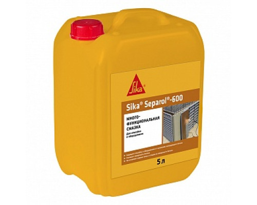 Смазка для опалубки Sika Separol-600, 5л / 615260 Пластификаторы и добавки SIKA Противоморозные и пластифицирующие добавки Лакокрасочные материалы ОТДЕЛОЧНЫЕ МАТЕРИАЛЫ