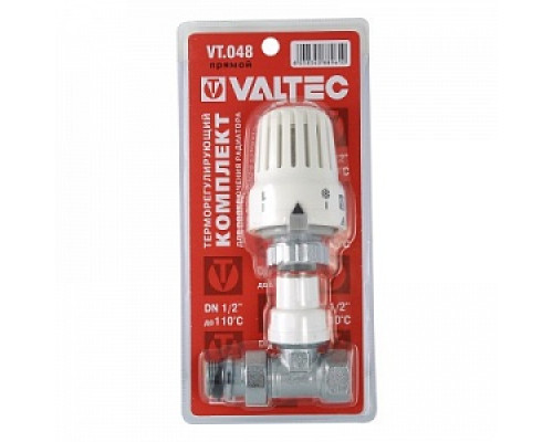 Клапан с термостатической головкой для радиатора Valtec 1/2" прямой VT.048.N.04 Арматура для радиаторов Valtec Арматура для радиаторов ОТОПЛЕНИЕ